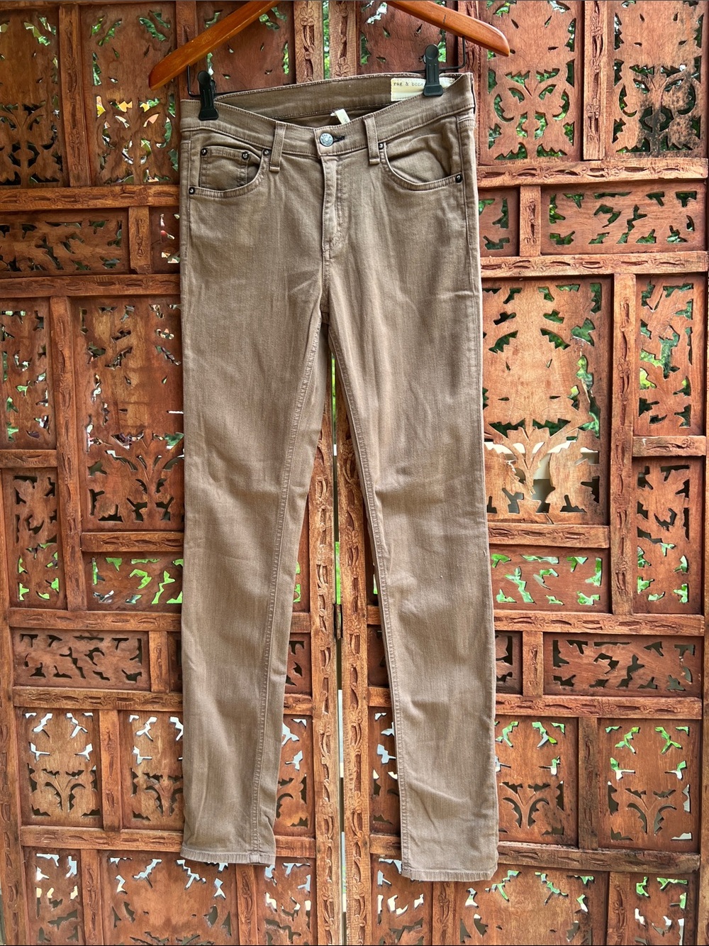 rag & bone Skinny Jeans in Olive-Taupe